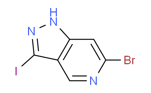 CAS No. 1357945-49-3, 6-Bromo-3-iodo-1H-pyrazolo[4,3-c]pyridine
