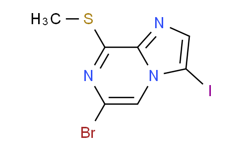 CAS No. 936360-80-4, 6-Bromo-3-iodo-8-(methylthio)imidazo[1,2-a]pyrazine