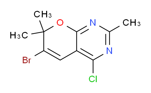 CAS No. 1593077-44-1, 6-Bromo-4-chloro-2,7,7-trimethyl-7H-pyrano[2,3-d]pyrimidine