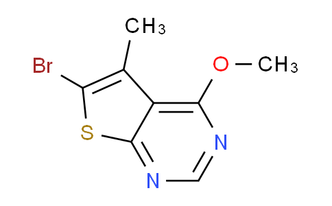 CAS No. 19673-90-6, 6-Bromo-4-methoxy-5-methylthieno[2,3-d]pyrimidine