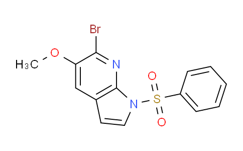 CAS No. 1227270-28-1, 6-Bromo-5-methoxy-1-(phenylsulfonyl)-1H-pyrrolo[2,3-b]pyridine