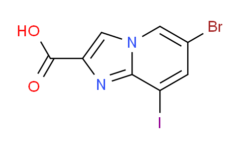 CAS No. 1296223-96-5, 6-Bromo-8-iodoimidazo[1,2-a]pyridine-2-carboxylic acid