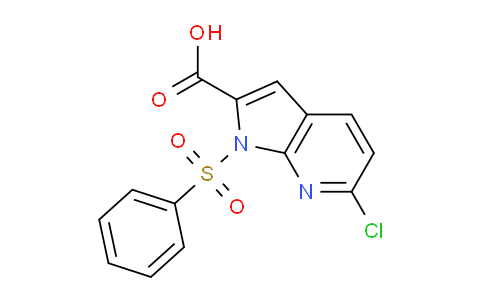 CAS No. 1227269-03-5, 6-Chloro-1-(phenylsulfonyl)-1H-pyrrolo[2,3-b]pyridine-2-carboxylic acid