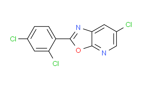 CAS No. 1354749-73-7, 6-Chloro-2-(2,4-dichlorophenyl)oxazolo[5,4-b]pyridine