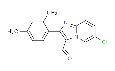 CAS No. 881040-33-1, 6-Chloro-2-(2,4-dimethylphenyl)imidazo[1,2-a]pyridine-3-carbaldehyde