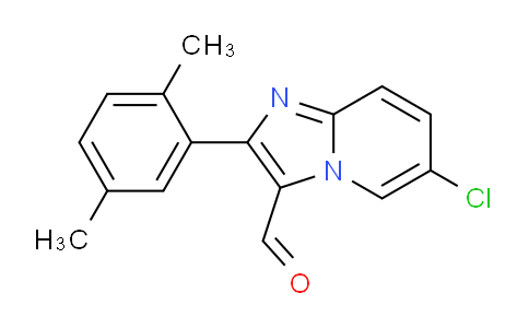 CAS No. 881040-58-0, 6-Chloro-2-(2,5-dimethylphenyl)imidazo[1,2-a]pyridine-3-carbaldehyde