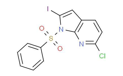 CAS No. 1227267-22-2, 6-Chloro-2-iodo-1-(phenylsulfonyl)-1H-pyrrolo[2,3-b]pyridine