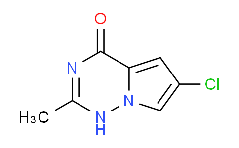 CAS No. 1198475-30-7, 6-Chloro-2-methylpyrrolo[2,1-f][1,2,4]triazin-4(1H)-one