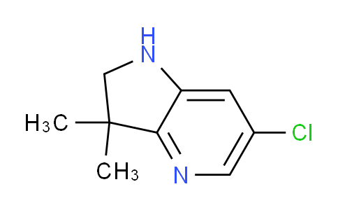 CAS No. 1604818-09-8, 6-Chloro-3,3-dimethyl-2,3-dihydro-1H-pyrrolo[3,2-b]pyridine