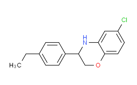 CAS No. 1707378-95-7, 6-Chloro-3-(4-ethylphenyl)-3,4-dihydro-2H-benzo[b][1,4]oxazine