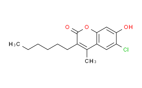 CAS No. 438035-77-9, 6-Chloro-3-hexyl-7-hydroxy-4-methyl-2H-chromen-2-one