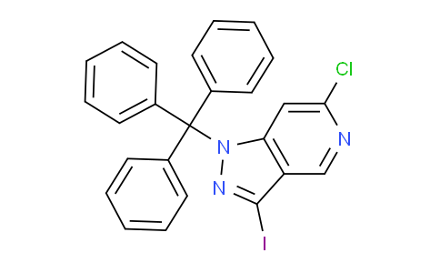 CAS No. 1431719-88-8, 6-Chloro-3-iodo-1-trityl-1H-pyrazolo[4,3-c]pyridine