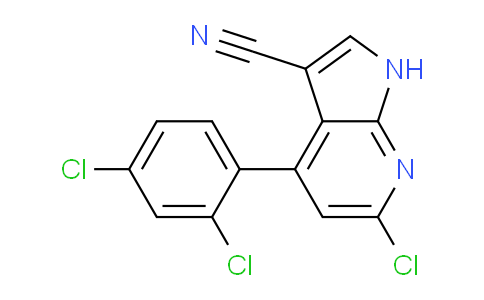 CAS No. 1009838-58-7, 6-Chloro-4-(2,4-dichlorophenyl)-1H-pyrrolo[2,3-b]pyridine-3-carbonitrile
