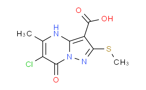 CAS No. 1263212-61-8, 6-Chloro-5-methyl-2-(methylthio)-7-oxo-4,7-dihydropyrazolo[1,5-a]pyrimidine-3-carboxylic acid