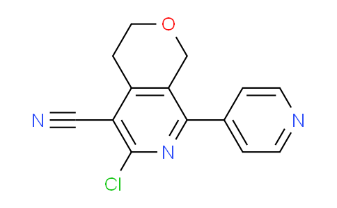 CAS No. 1707365-07-8, 6-Chloro-8-(pyridin-4-yl)-3,4-dihydro-1H-pyrano[3,4-c]pyridine-5-carbonitrile