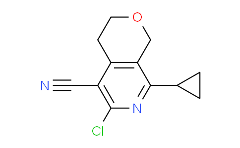CAS No. 1707679-57-9, 6-Chloro-8-cyclopropyl-3,4-dihydro-1H-pyrano[3,4-c]pyridine-5-carbonitrile