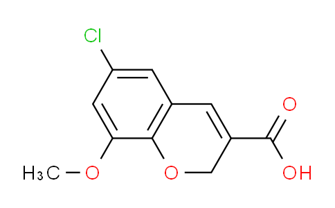 CAS No. 1697677-38-5, 6-Chloro-8-methoxy-2H-chromene-3-carboxylic acid