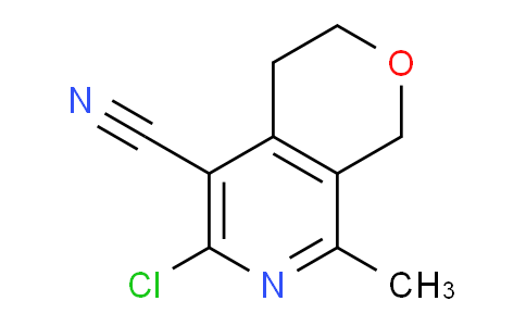 CAS No. 1466882-62-1, 6-Chloro-8-methyl-3,4-dihydro-1H-pyrano[3,4-c]pyridine-5-carbonitrile