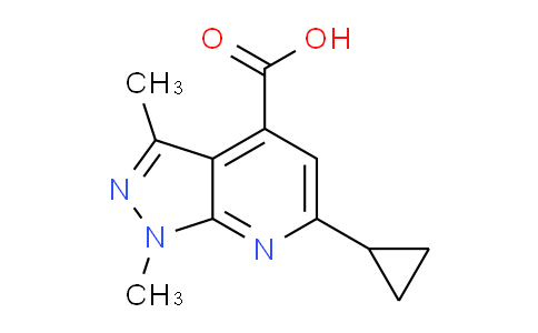 CAS No. 886503-63-5, 6-Cyclopropyl-1,3-dimethyl-1H-pyrazolo[3,4-b]pyridine-4-carboxylic acid