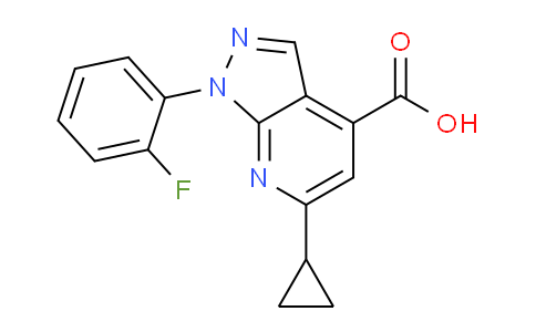 CAS No. 1011398-69-8, 6-Cyclopropyl-1-(2-fluorophenyl)-1H-pyrazolo[3,4-b]pyridine-4-carboxylic acid