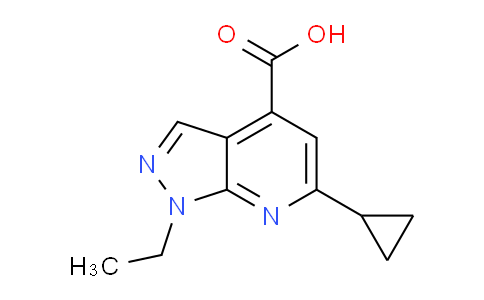CAS No. 954261-91-7, 6-Cyclopropyl-1-ethyl-1H-pyrazolo[3,4-b]pyridine-4-carboxylic acid