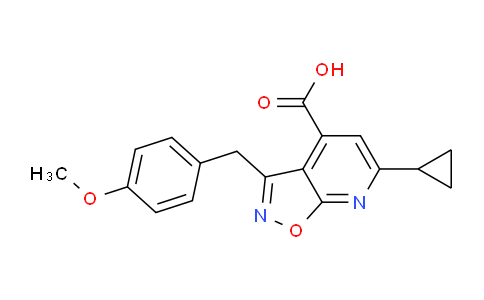 CAS No. 1263215-62-8, 6-Cyclopropyl-3-(4-methoxybenzyl)isoxazolo[5,4-b]pyridine-4-carboxylic acid