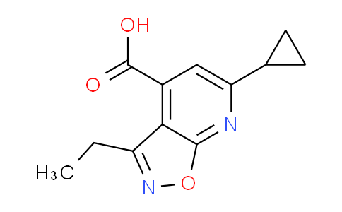 CAS No. 1263213-21-3, 6-Cyclopropyl-3-ethylisoxazolo[5,4-b]pyridine-4-carboxylic acid