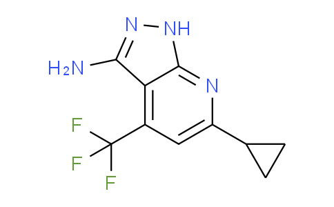 CAS No. 1242267-90-8, 6-Cyclopropyl-4-(trifluoromethyl)-1H-pyrazolo[3,4-b]pyridin-3-amine