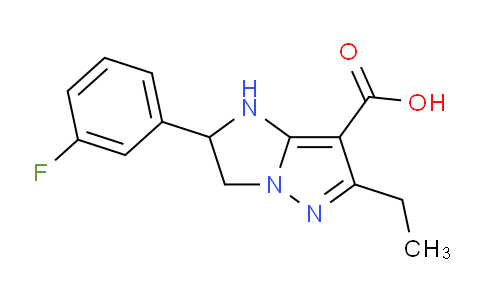 CAS No. 1710833-83-2, 6-Ethyl-2-(3-fluorophenyl)-2,3-dihydro-1H-imidazo[1,2-b]pyrazole-7-carboxylic acid