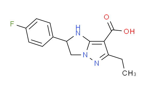 CAS No. 1713174-88-9, 6-Ethyl-2-(4-fluorophenyl)-2,3-dihydro-1H-imidazo[1,2-b]pyrazole-7-carboxylic acid