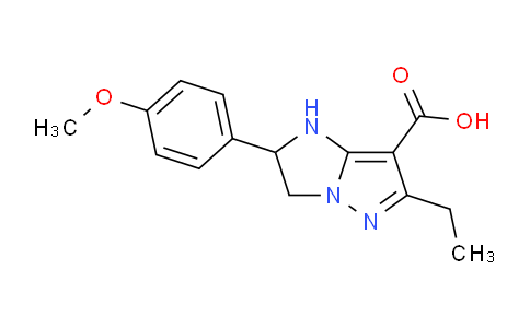 CAS No. 1707567-22-3, 6-Ethyl-2-(4-methoxyphenyl)-2,3-dihydro-1H-imidazo[1,2-b]pyrazole-7-carboxylic acid