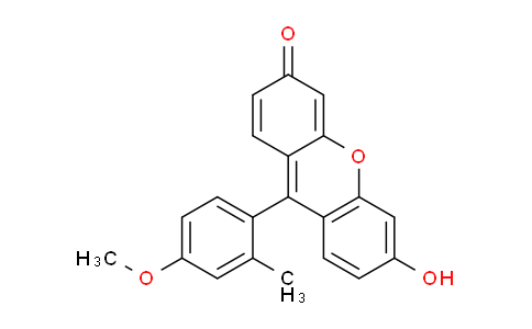 CAS No. 643755-84-4, 6-Hydroxy-9-(4-methoxy-2-methylphenyl)-3H-xanthen-3-one