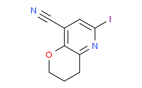 CAS No. 1346447-09-3, 6-Iodo-3,4-dihydro-2H-pyrano[3,2-b]pyridine-8-carbonitrile