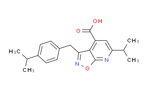 CAS No. 1263216-74-5, 6-Isopropyl-3-(4-isopropylbenzyl)isoxazolo[5,4-b]pyridine-4-carboxylic acid