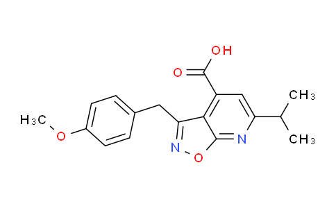 CAS No. 1263208-91-8, 6-Isopropyl-3-(4-methoxybenzyl)isoxazolo[5,4-b]pyridine-4-carboxylic acid