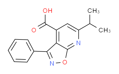 CAS No. 1018164-96-9, 6-Isopropyl-3-phenylisoxazolo[5,4-b]pyridine-4-carboxylic acid