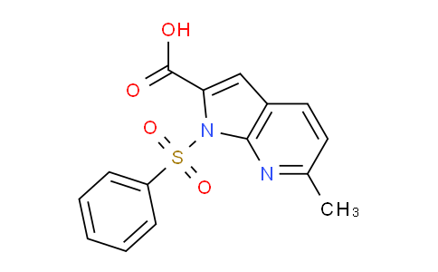 CAS No. 1227270-51-0, 6-Methyl-1-(phenylsulfonyl)-1H-pyrrolo[2,3-b]pyridine-2-carboxylic acid