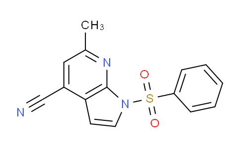 CAS No. 1227270-24-7, 6-Methyl-1-(phenylsulfonyl)-1H-pyrrolo[2,3-b]pyridine-4-carbonitrile