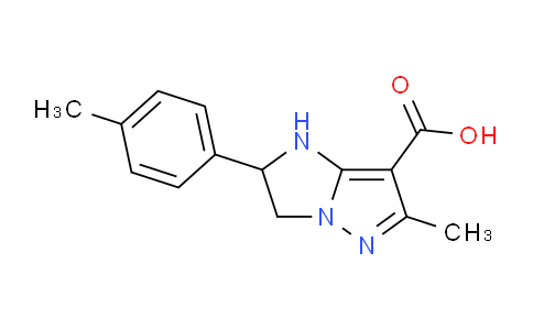 CAS No. 1708288-80-5, 6-Methyl-2-(p-tolyl)-2,3-dihydro-1H-imidazo[1,2-b]pyrazole-7-carboxylic acid