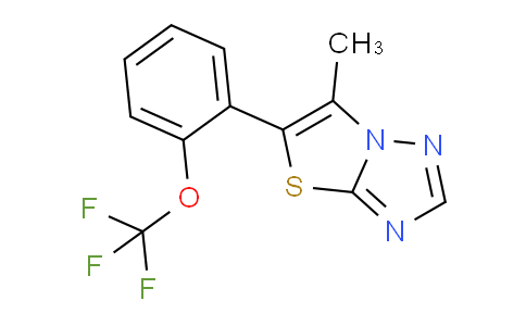 CAS No. 1922870-71-0, 6-Methyl-5-(2-(trifluoromethoxy)phenyl)thiazolo[3,2-b][1,2,4]triazole