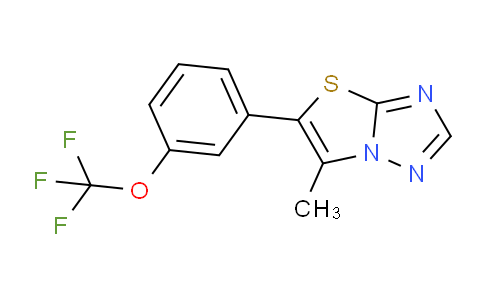 CAS No. 1956381-54-6, 6-Methyl-5-(3-(trifluoromethoxy)phenyl)thiazolo[3,2-b][1,2,4]triazole