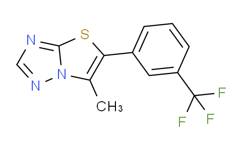 CAS No. 1956371-93-9, 6-Methyl-5-(3-(trifluoromethyl)phenyl)thiazolo[3,2-b][1,2,4]triazole
