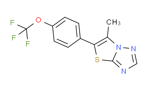 CAS No. 1956386-34-7, 6-Methyl-5-(4-(trifluoromethoxy)phenyl)thiazolo[3,2-b][1,2,4]triazole