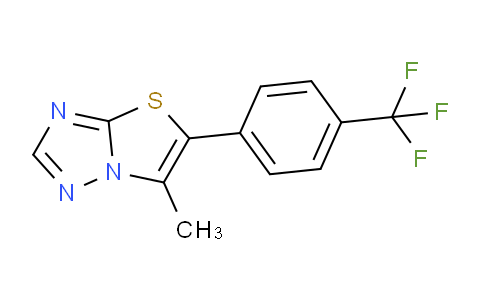 CAS No. 1423121-05-4, 6-Methyl-5-(4-(trifluoromethyl)phenyl)thiazolo[3,2-b][1,2,4]triazole