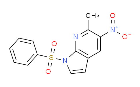 CAS No. 1227270-74-7, 6-Methyl-5-nitro-1-(phenylsulfonyl)-1H-pyrrolo[2,3-b]pyridine