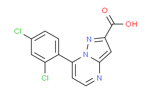 CAS No. 1245823-13-5, 7-(2,4-Dichlorophenyl)pyrazolo[1,5-a]pyrimidine-2-carboxylic acid