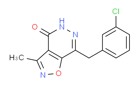 CAS No. 1361003-90-8, 7-(3-Chlorobenzyl)-3-methylisoxazolo[4,5-d]pyridazin-4(5H)-one