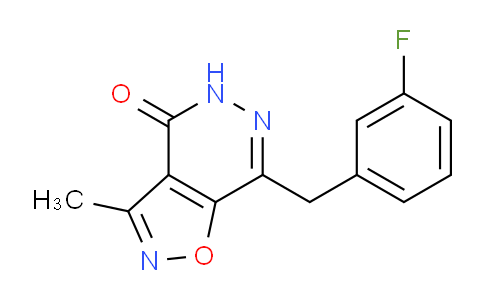 CAS No. 1361004-14-9, 7-(3-Fluorobenzyl)-3-methylisoxazolo[4,5-d]pyridazin-4(5H)-one