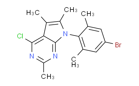 CAS No. 872866-00-7, 7-(4-Bromo-2,6-dimethylphenyl)-4-chloro-2,5,6-trimethyl-7H-pyrrolo[2,3-d]pyrimidine