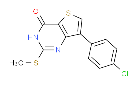 CAS No. 1779132-84-1, 7-(4-Chlorophenyl)-2-(methylthio)thieno[3,2-d]pyrimidin-4(3H)-one
